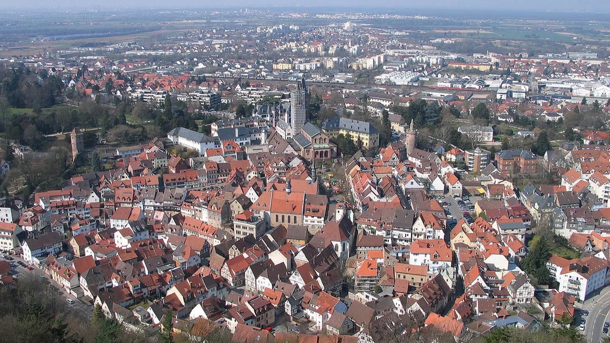 Stadtansicht von Weinheim