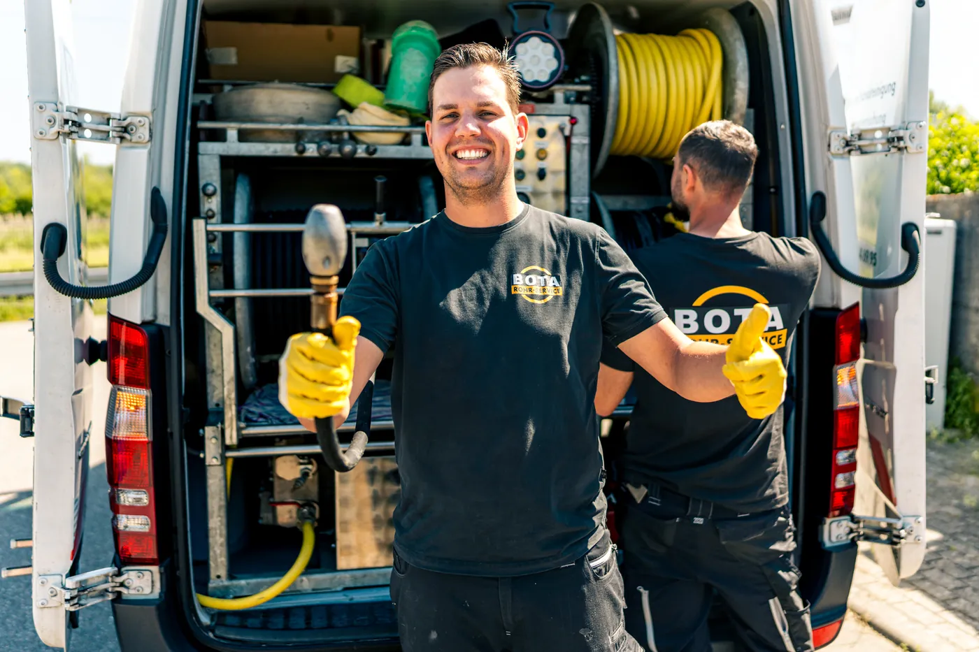 Bota-Rohrservice-Team bei der Kanalsanierung im Einsatz